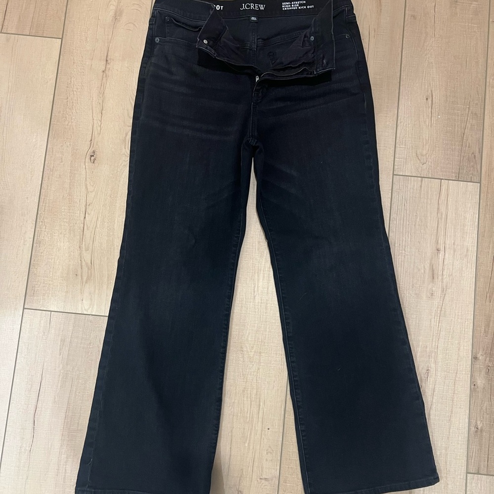 J. Crew Women's Black Flare Jeans